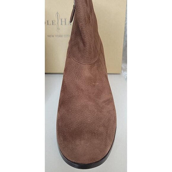 Cole Haan Cassidy Ankle Chestnut Brown Nubuck leather heels Booties boots 9.5B - Picture 4 of 14